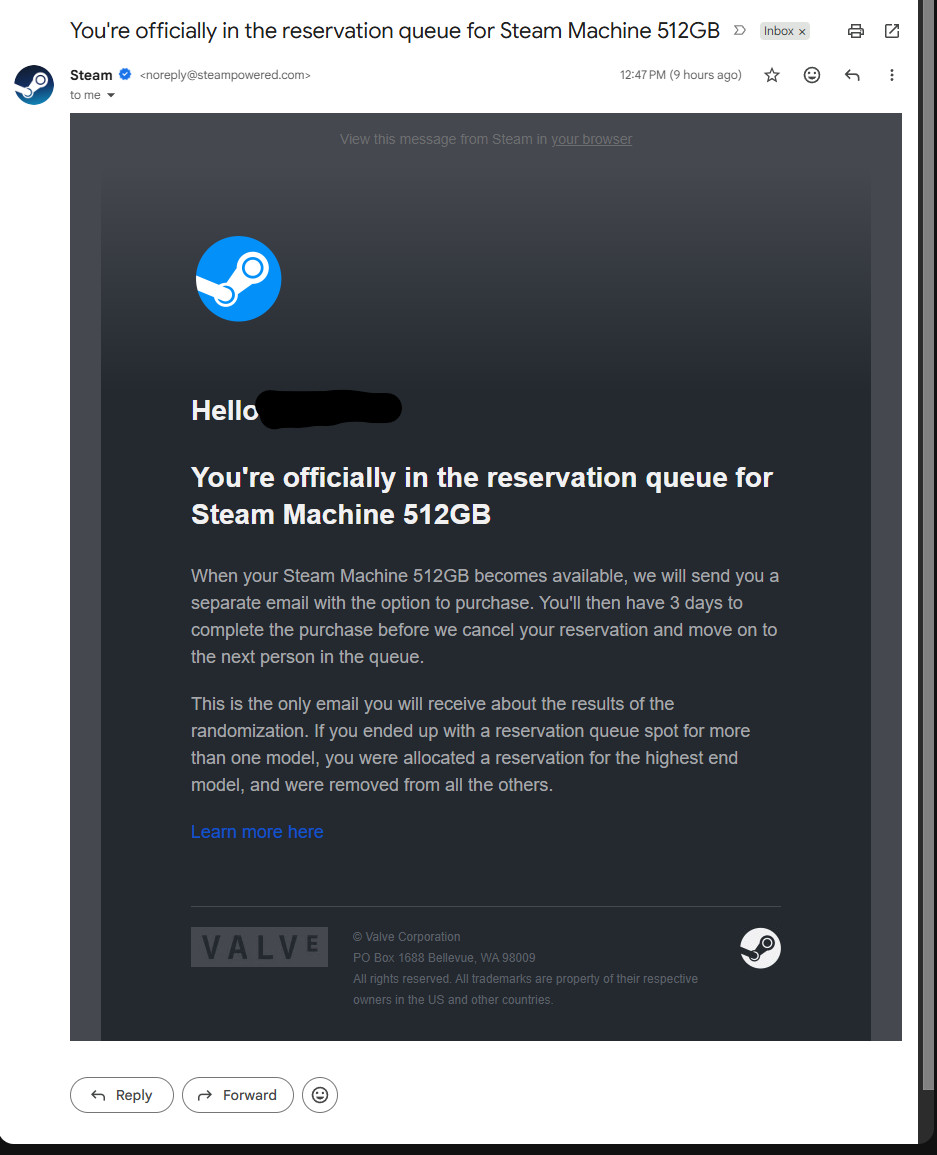 Steam Machine 512GB Valve PC – NO CONTROLLER (Presale)