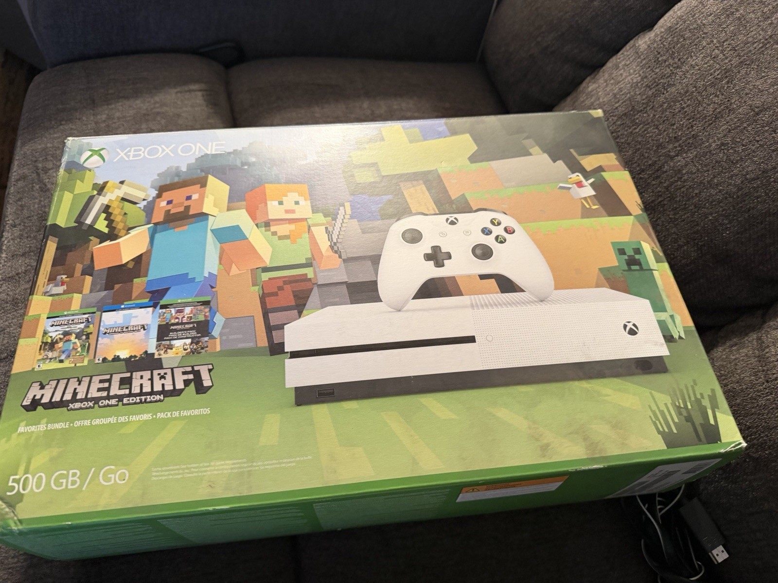 Xbox One S 500GB Minecraft Edition Microsoft Console Bundle With Games Boxed