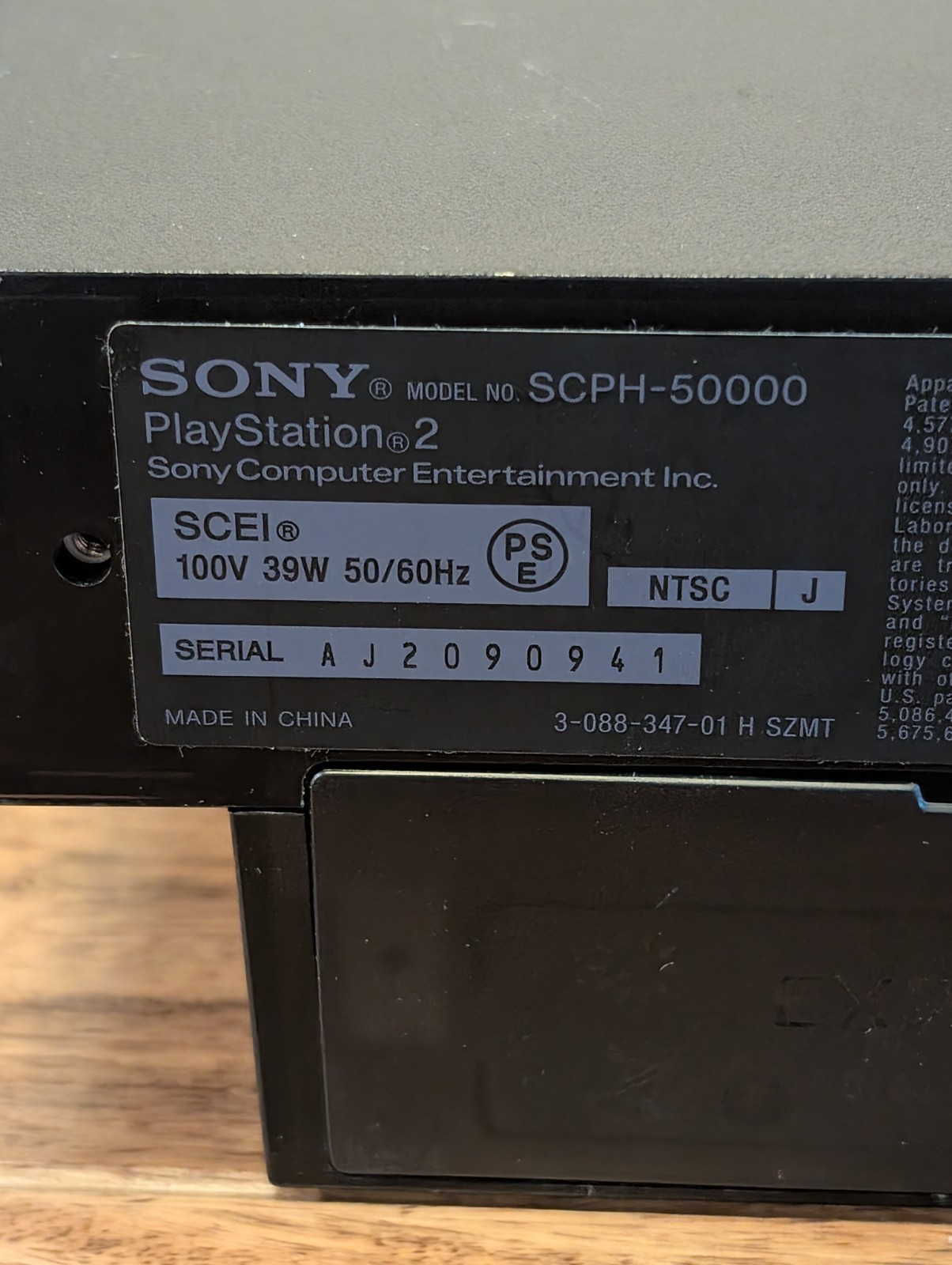 Sony PS2 SCPH-50000 NTSC-J (Japan) Midnight Black Tested w/ (3) Games + AC Cable