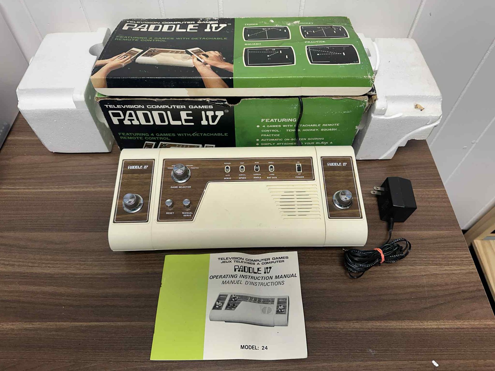 Paddle IV 4 Roberts The Pro Line Television Computer Games Console Very Good 6E