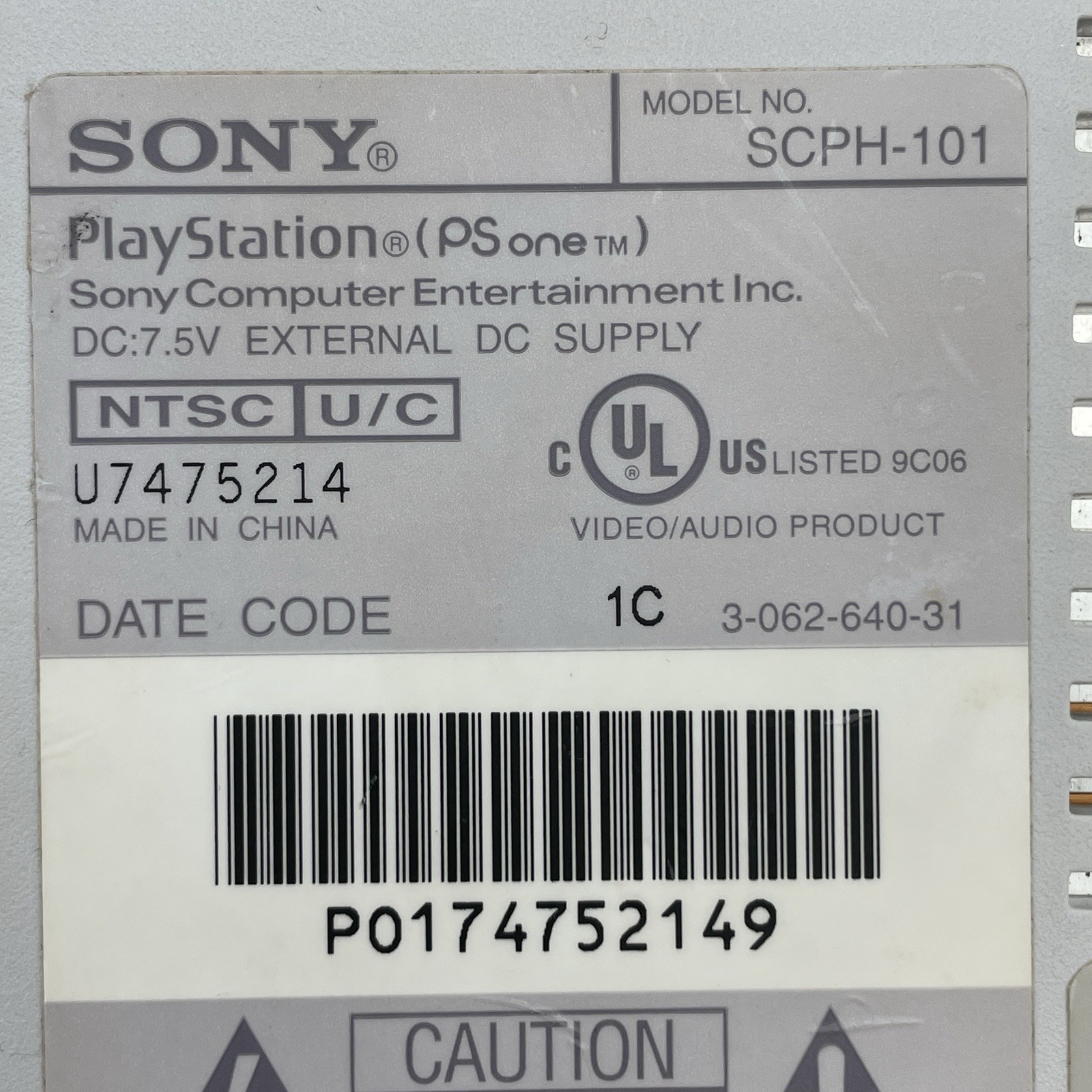 Sony Playstation 1 PS One PS1 Mini Slim Bundle SCPH-101 w/ Controller & Cables