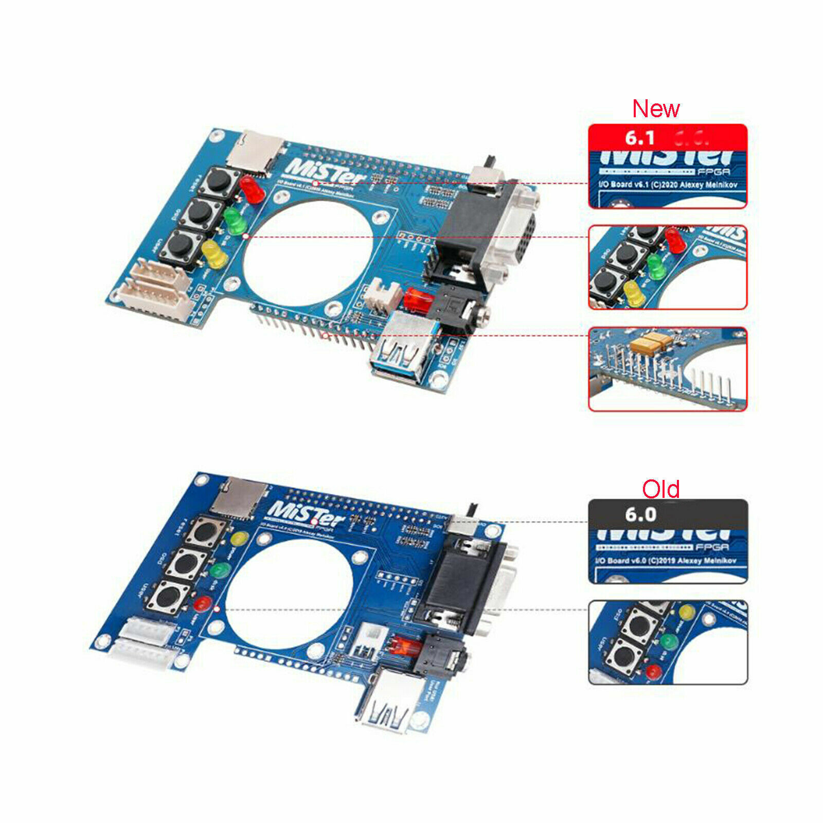 Welding USB HUB Extender Board Mister FPGA IO Board for Terasic DE10-Nano RTC