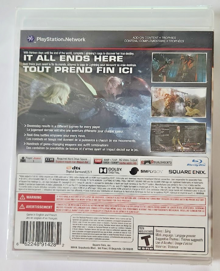 Lightning Returns: Final Fantasy XIII PS3 Brand New Game Special [2014 RPG]