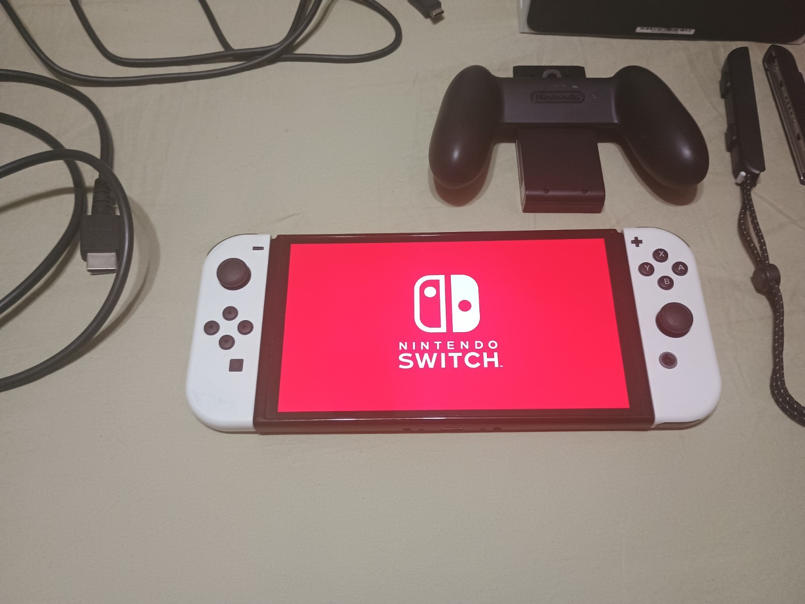 NINTENDO Switch OLED Model Handheld Console – 64GB – White/Black