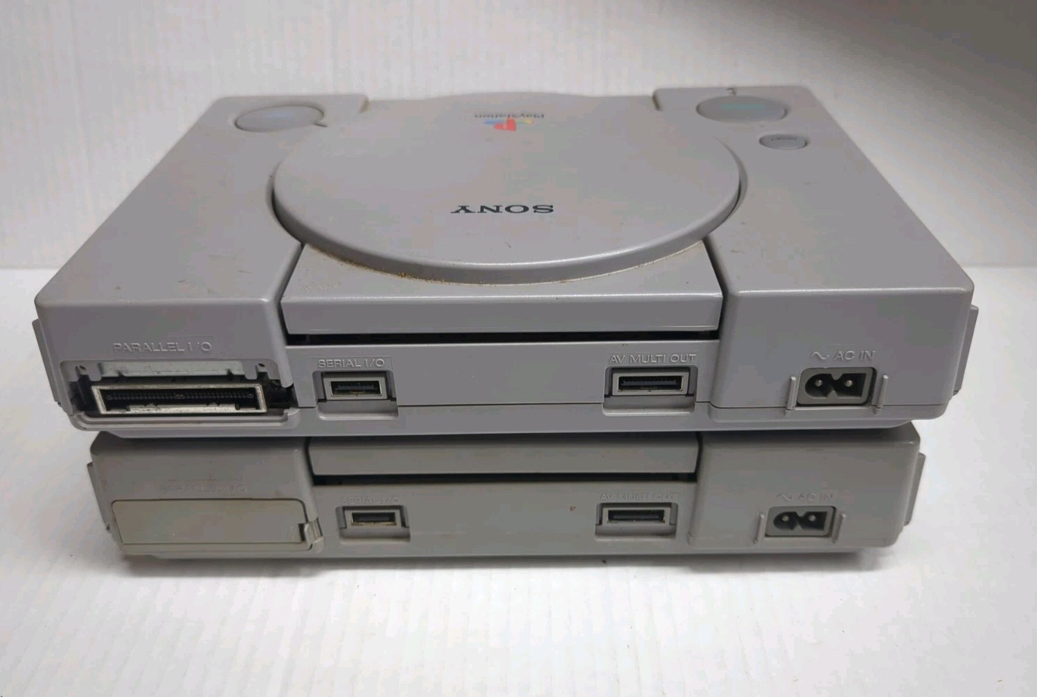 NOT WORKING For Parts Repair 2X Sony PlayStation PS1 Console 7501 & 5501 MS5