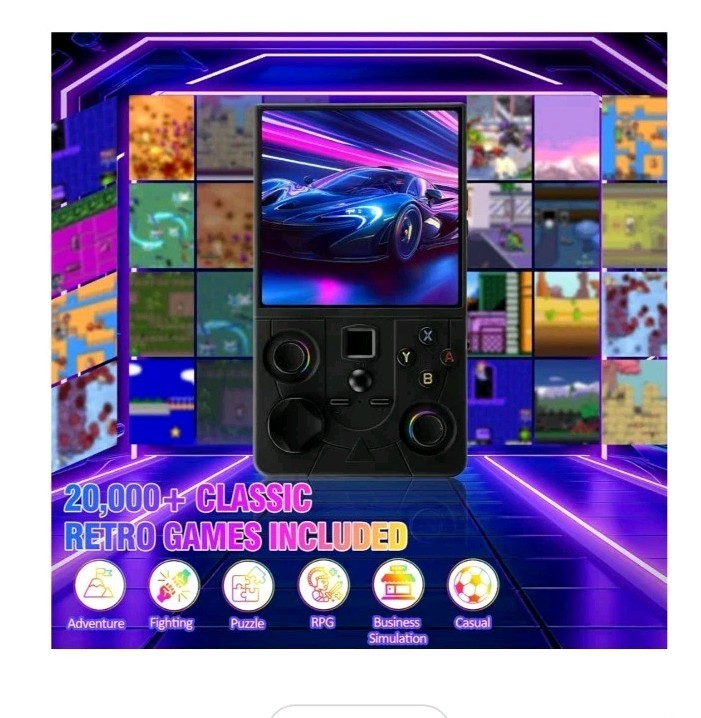 DC40V Retro Handheld Console 4″ IPS Linux 64GB 20000 Games WiFi Open Source