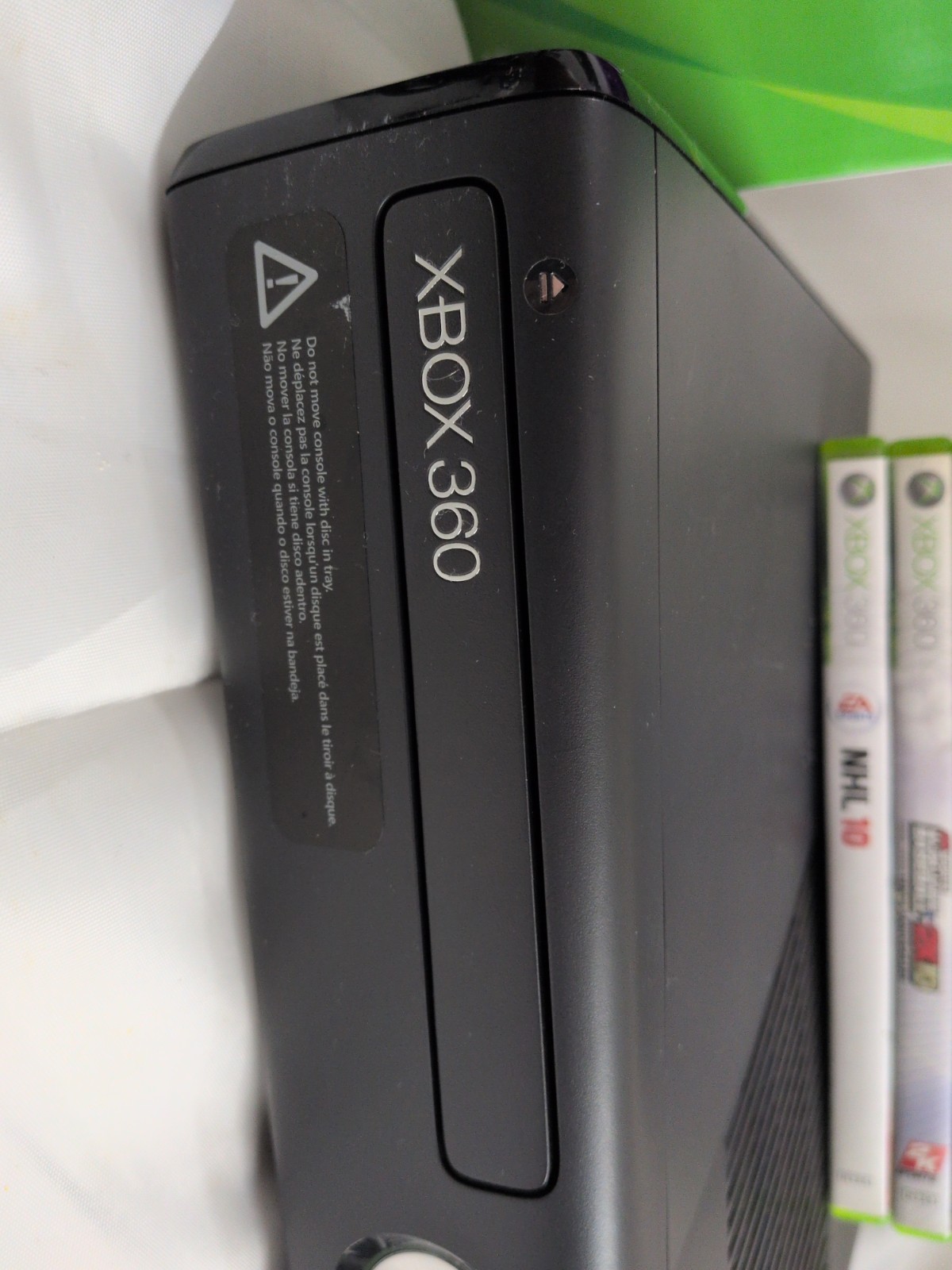 Microsoft Xbox 360 S 4GB Black Console with Power Cord, Kinect, and 9 Games
