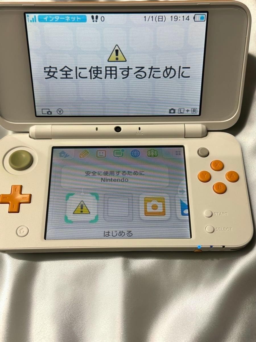 [EXC] New Nintendo 2DS XL LL White Orange Console Stylus Japanese ver w/Box