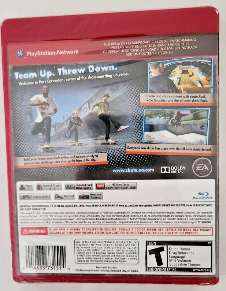 Skate 3 Greatest Hits PS3 Brand New Game Special (2010 Skateboarding)