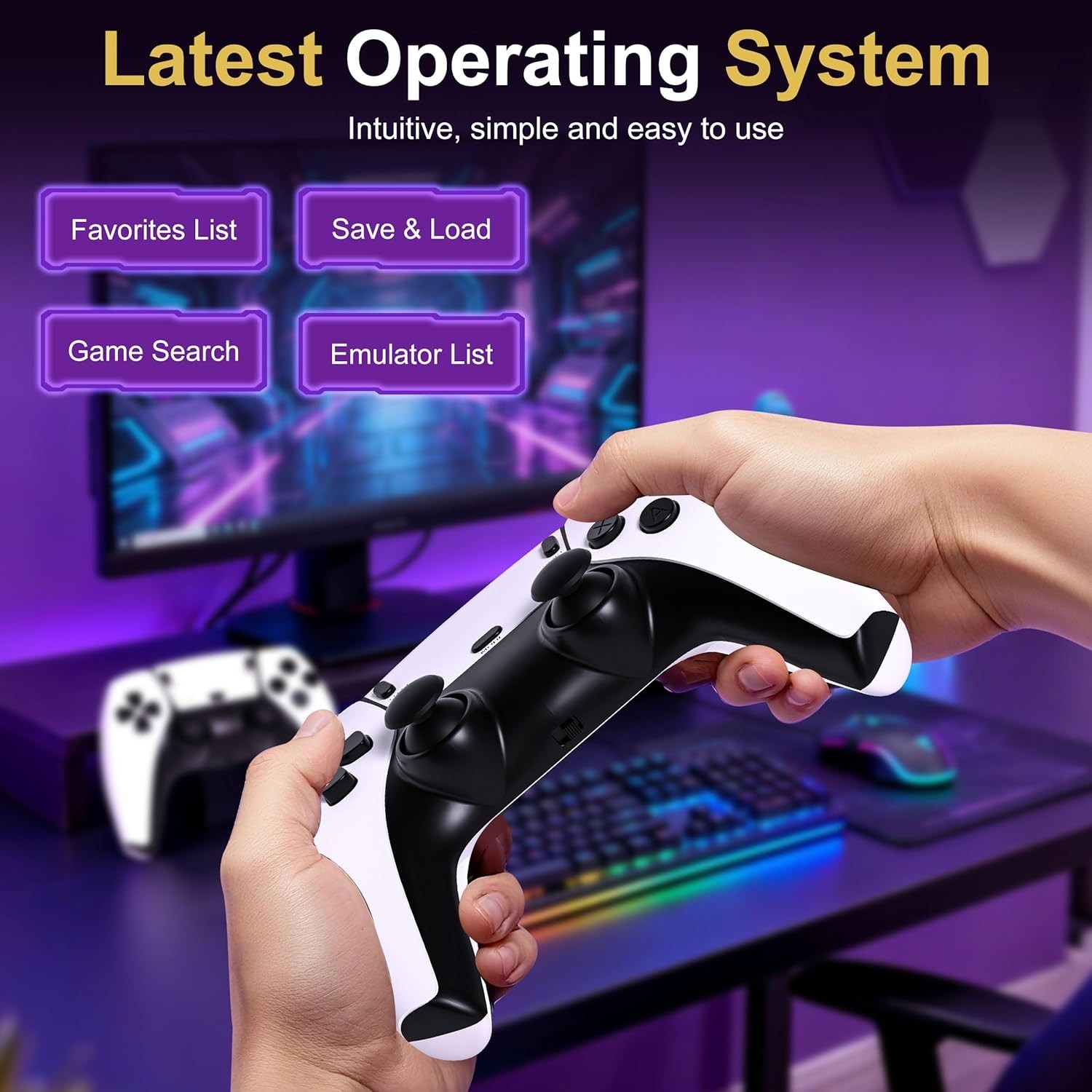 2026 Upgraded Retro Gaming Console Stick, Video Games Stick Built-in 23 Emula…