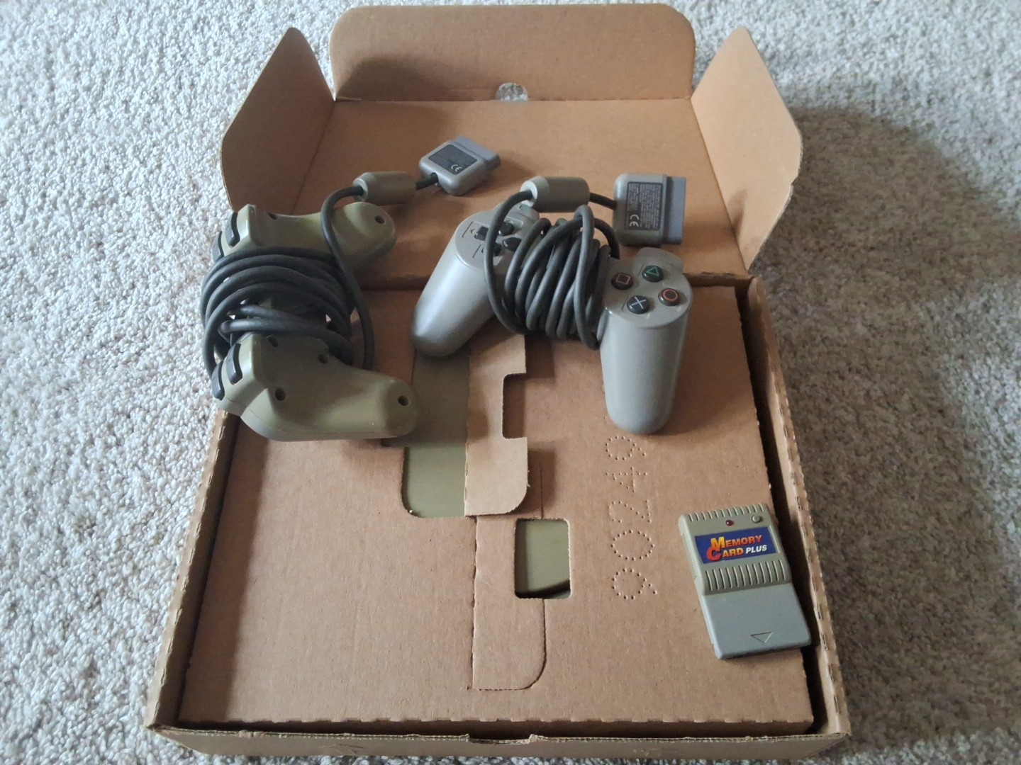 Sony PlayStation 1, No Power Cord And 2 Controllers And Memory Card Not Tested