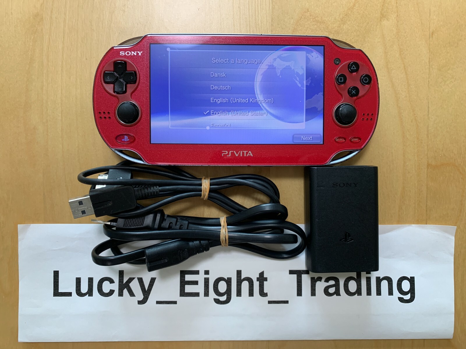 PS Vita Cosmic Red PCH 1000 ZA03 Console Charger PSV [CC]