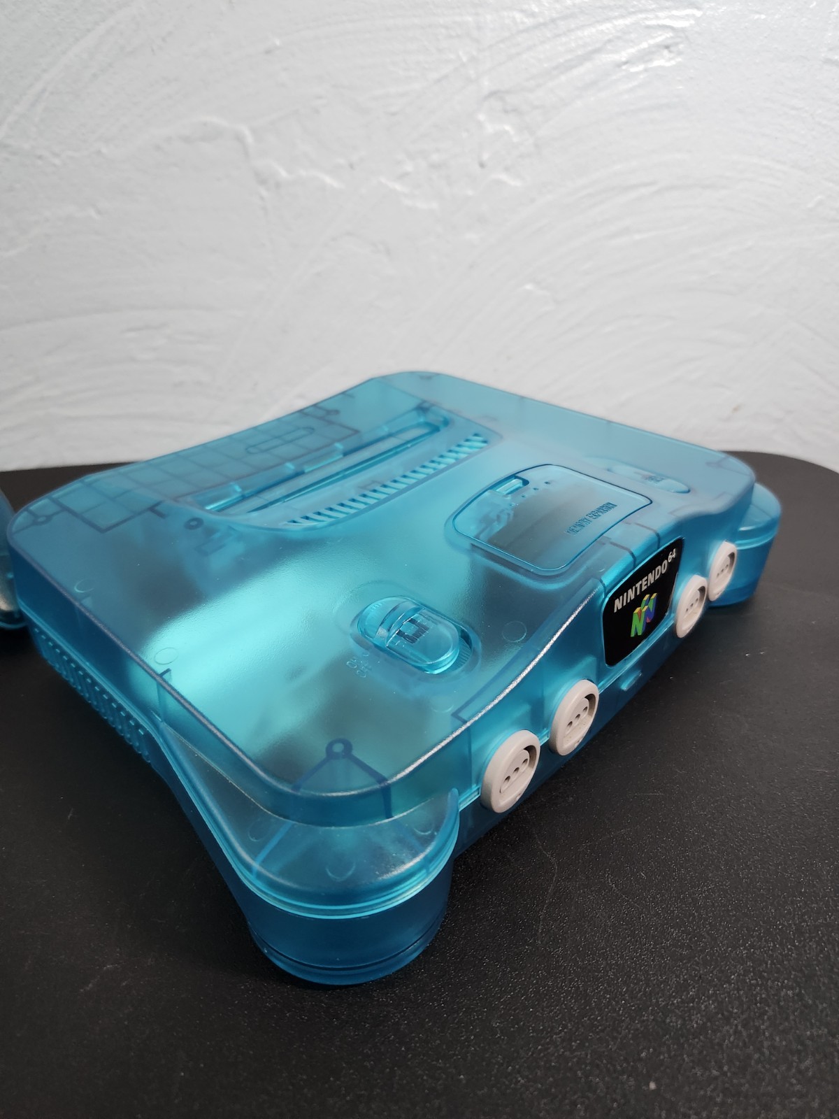 ICE Blue Custom Nintendo 64 with OEM Controller Repo Stadium 2 Tested Working VG