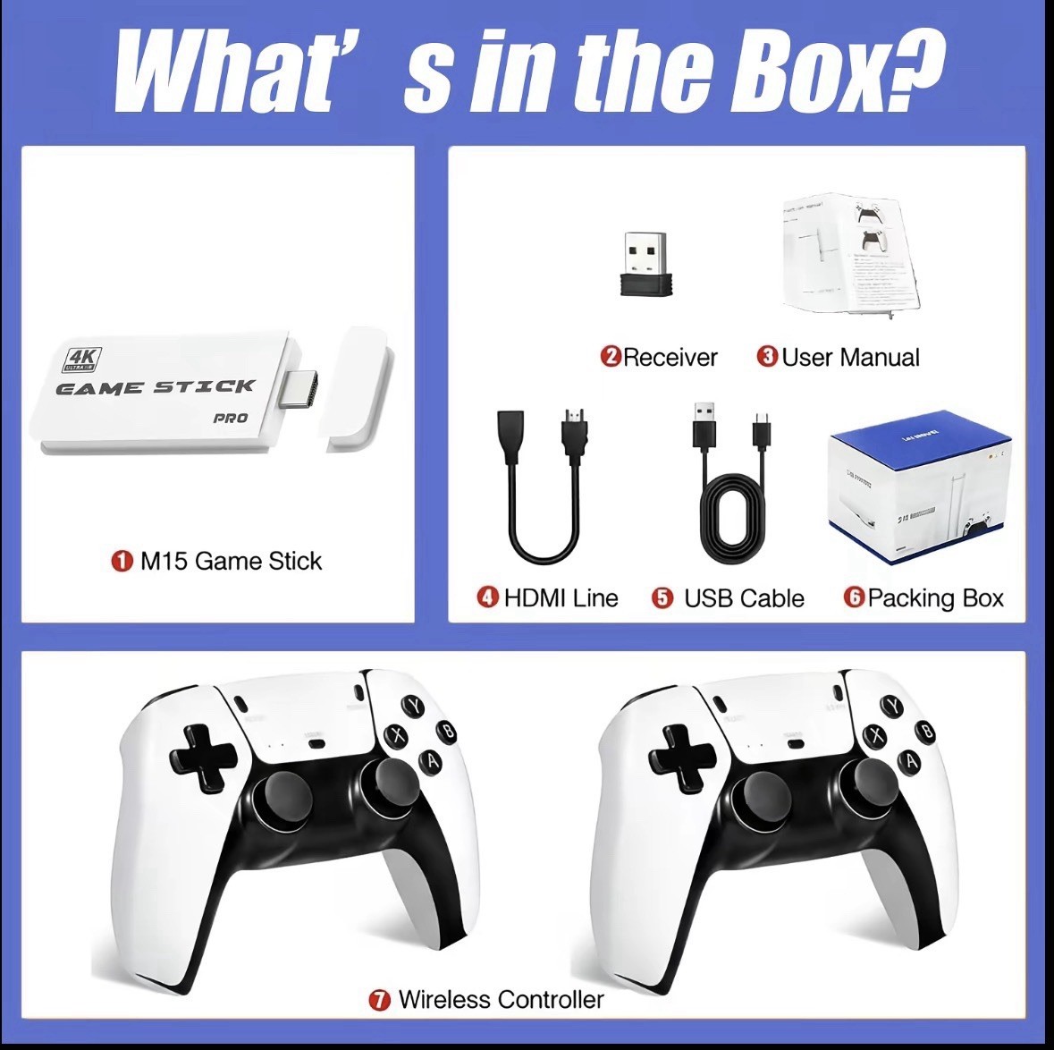 2026 Game Stick Pro 4K 128GB Microconsole Wireless Controllers