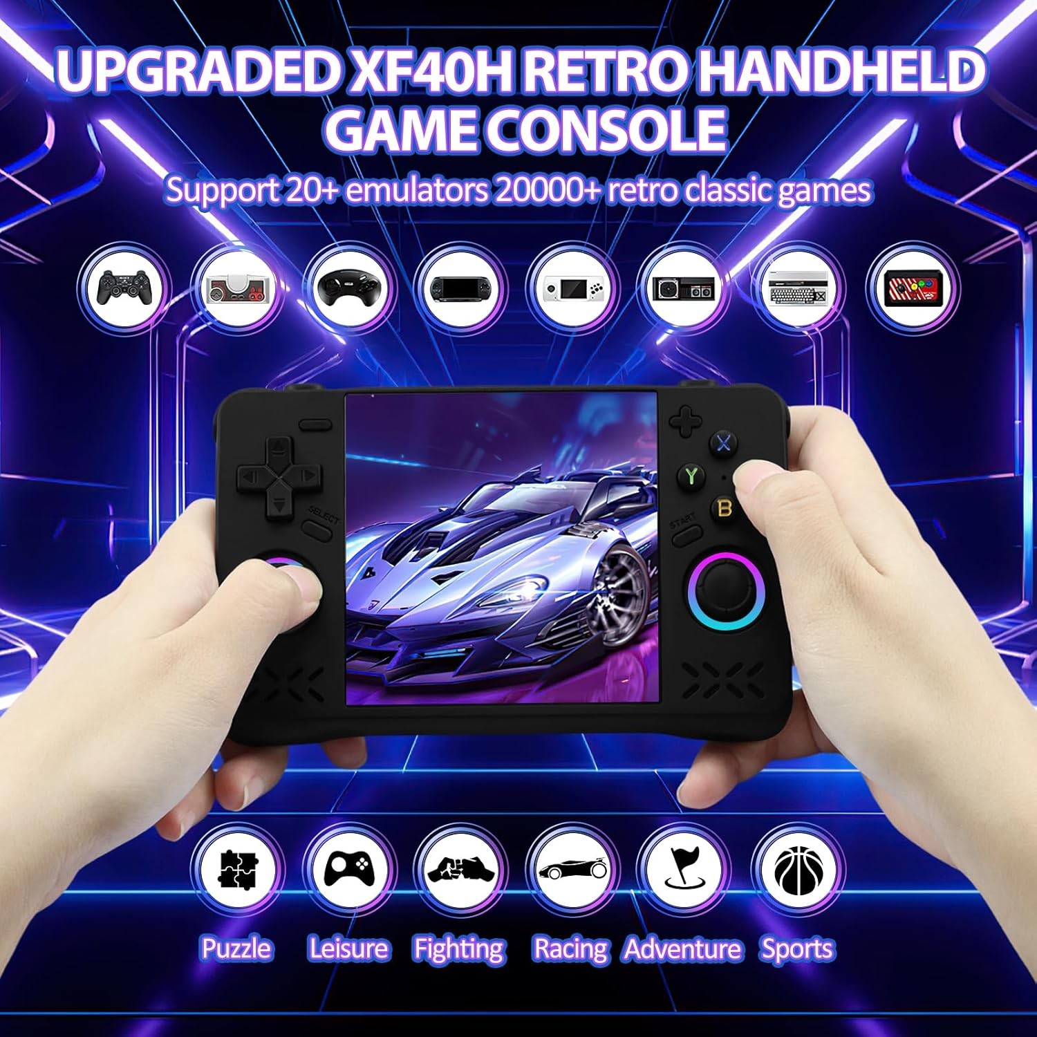 Upgraded XF40H Handheld 4.0 4K IPS 128GB Black Linux