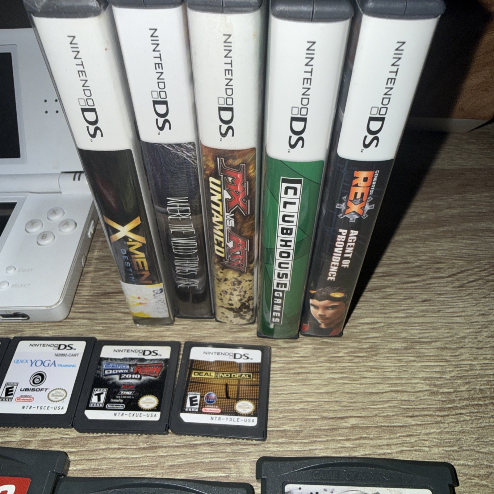 Nintendo DS Lite Polar White Handheld Console System USG-001 With Games*^*^