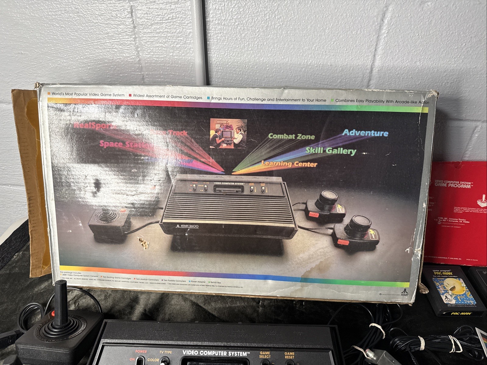 Atari 2600 Darth Vader Console Boxed + Controllers Cables 2 Games – Great – Read