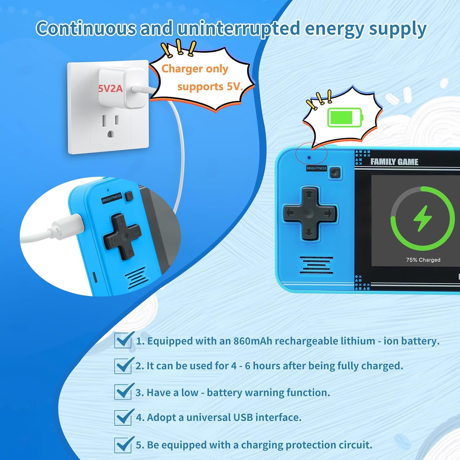 P30S Handheld Game Console for Kids – 220 Retro Games, 3.0” Screen, Rechargeable