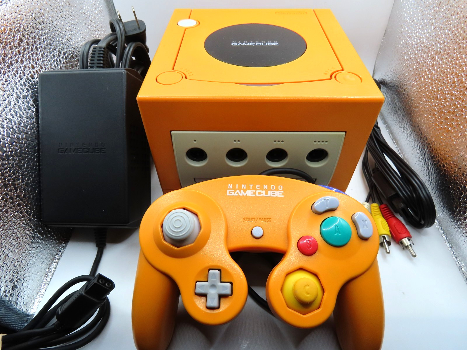 Nintendo GameCube Console CIB Orange Spice RECAPPED, NEAR MINT SHELL, USA REGION