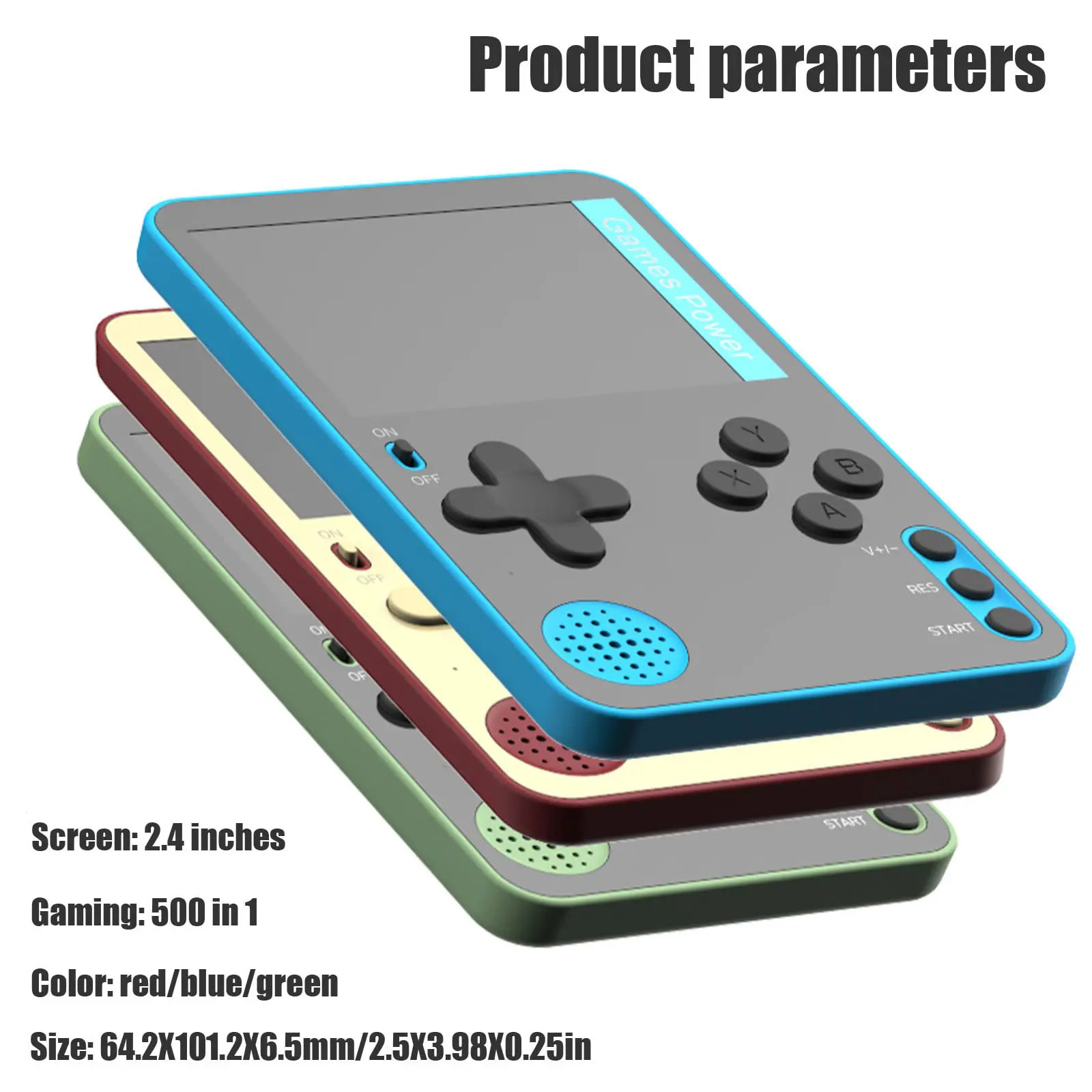 Handheld Game Console 500 Classic Games LCD Portable Retro Video Mini Game