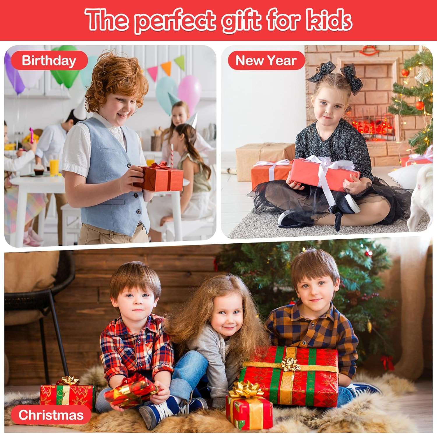 16 Bit Handheld Game for Kids, 3.0” Large Screen Retro Gaming Player, Preloaded