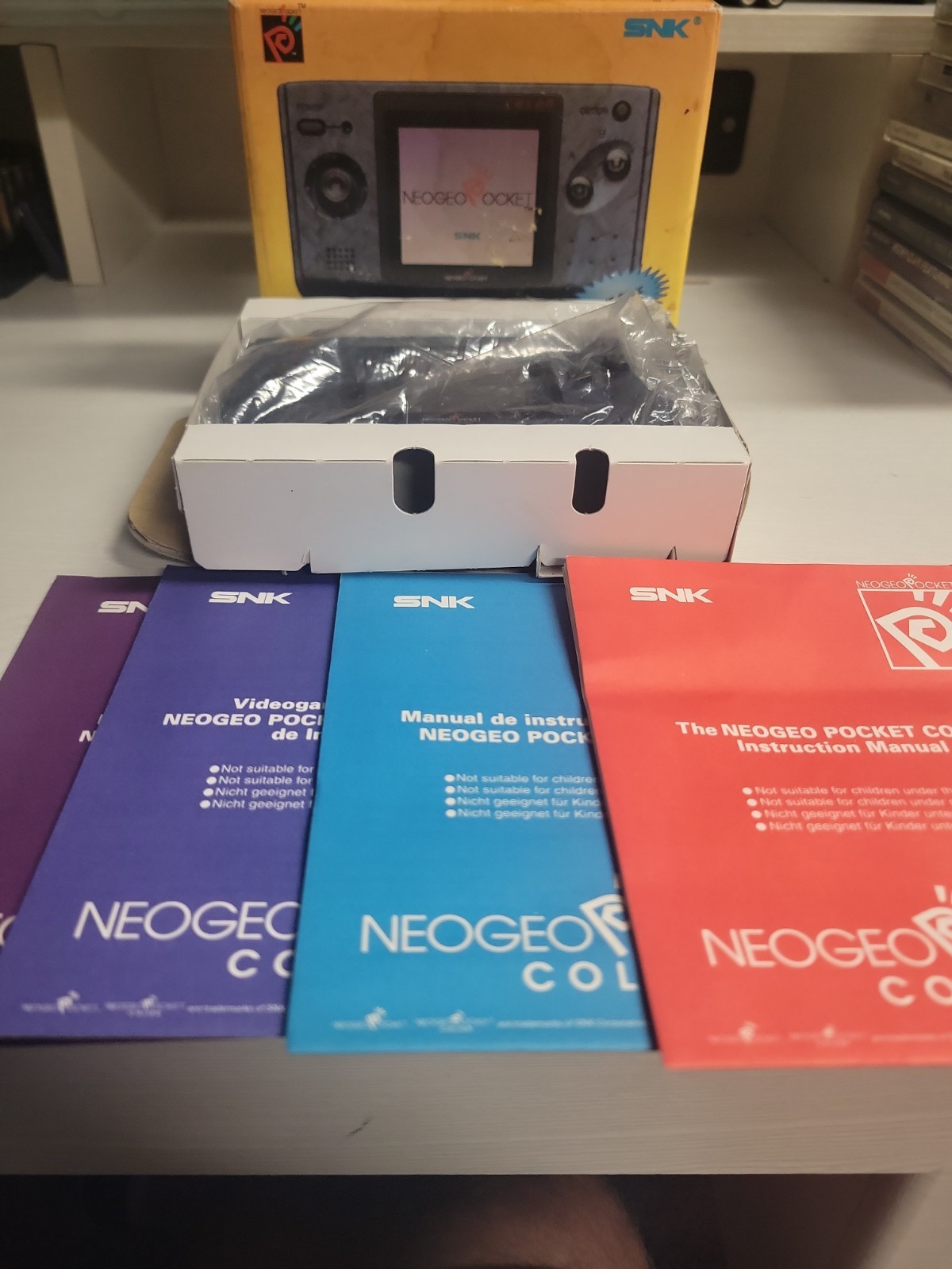 Neo Geo Pocket Color Console Stone Blue Handheld System Open Box