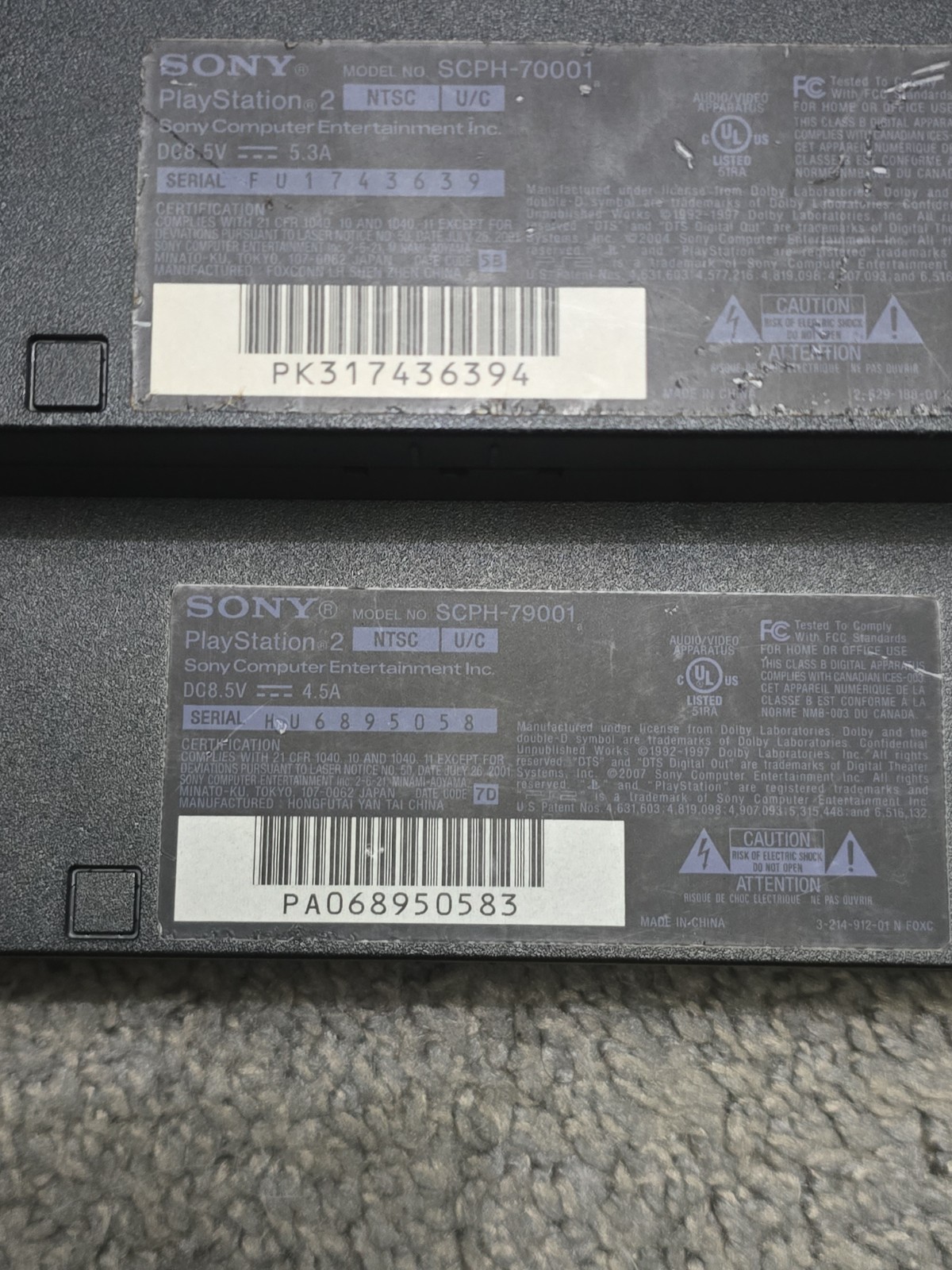 LOT OF Sony PlayStation 2 PS2 Slim Console *Parts/Repair* SCPH-70001 79001 As-is