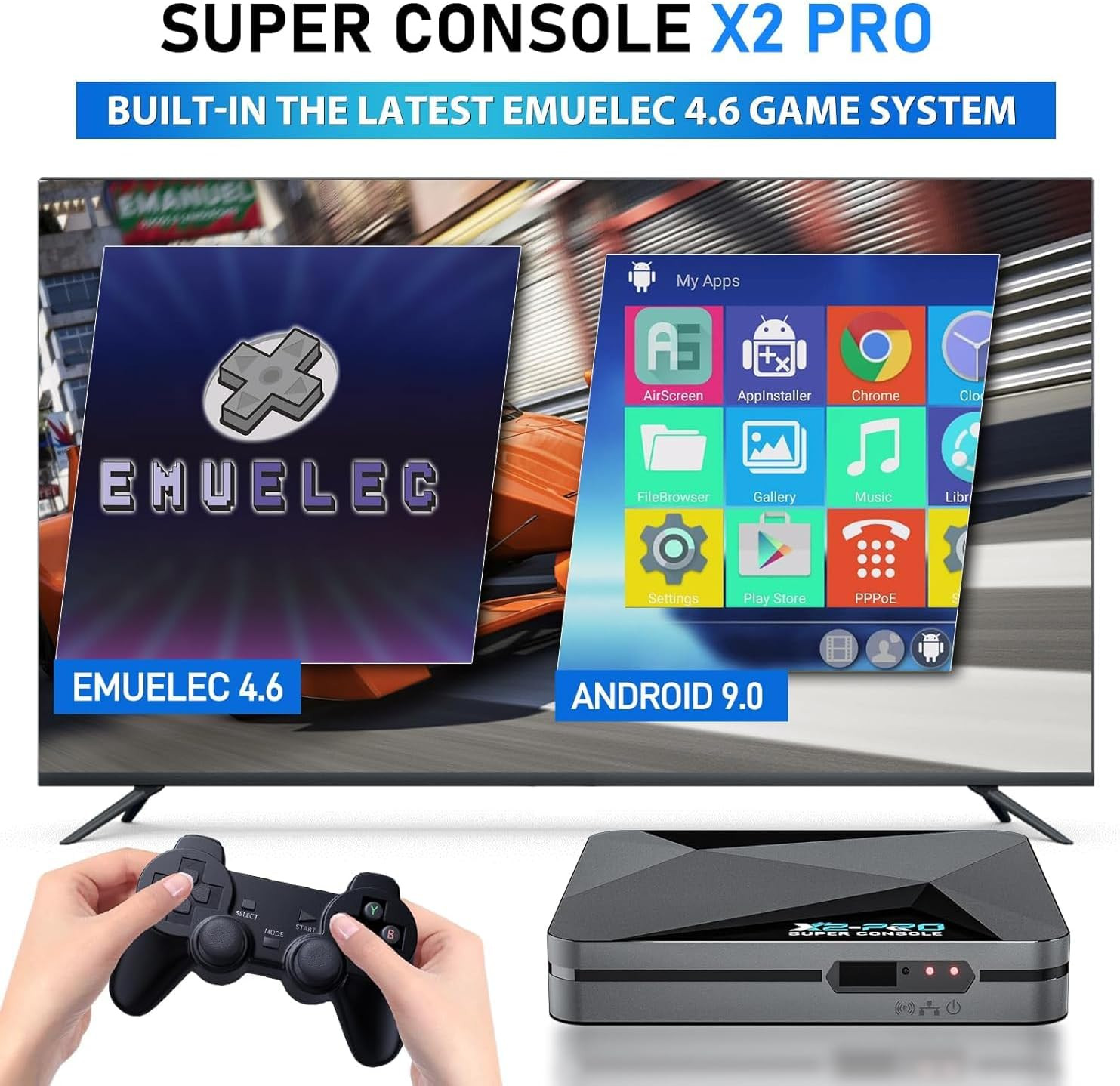 Retro Game Console, Super Console X2 Pro Built-In 100000+ Games, Video Game Cons