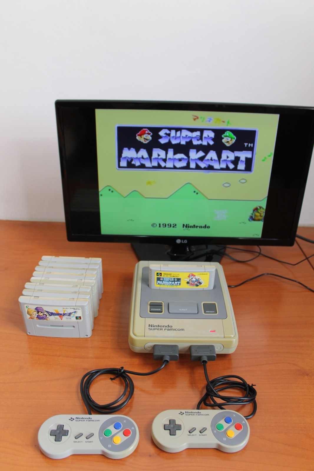 Nintendo Super Famicom CONSOLE + 9 Games