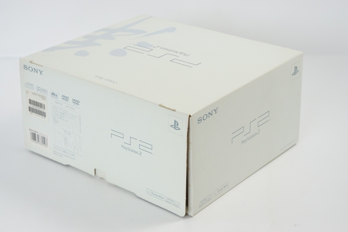 PS2 OCEAN BLUE Console System Made in Japan SCPH-37000 L NTSC-J Playstation 2 12