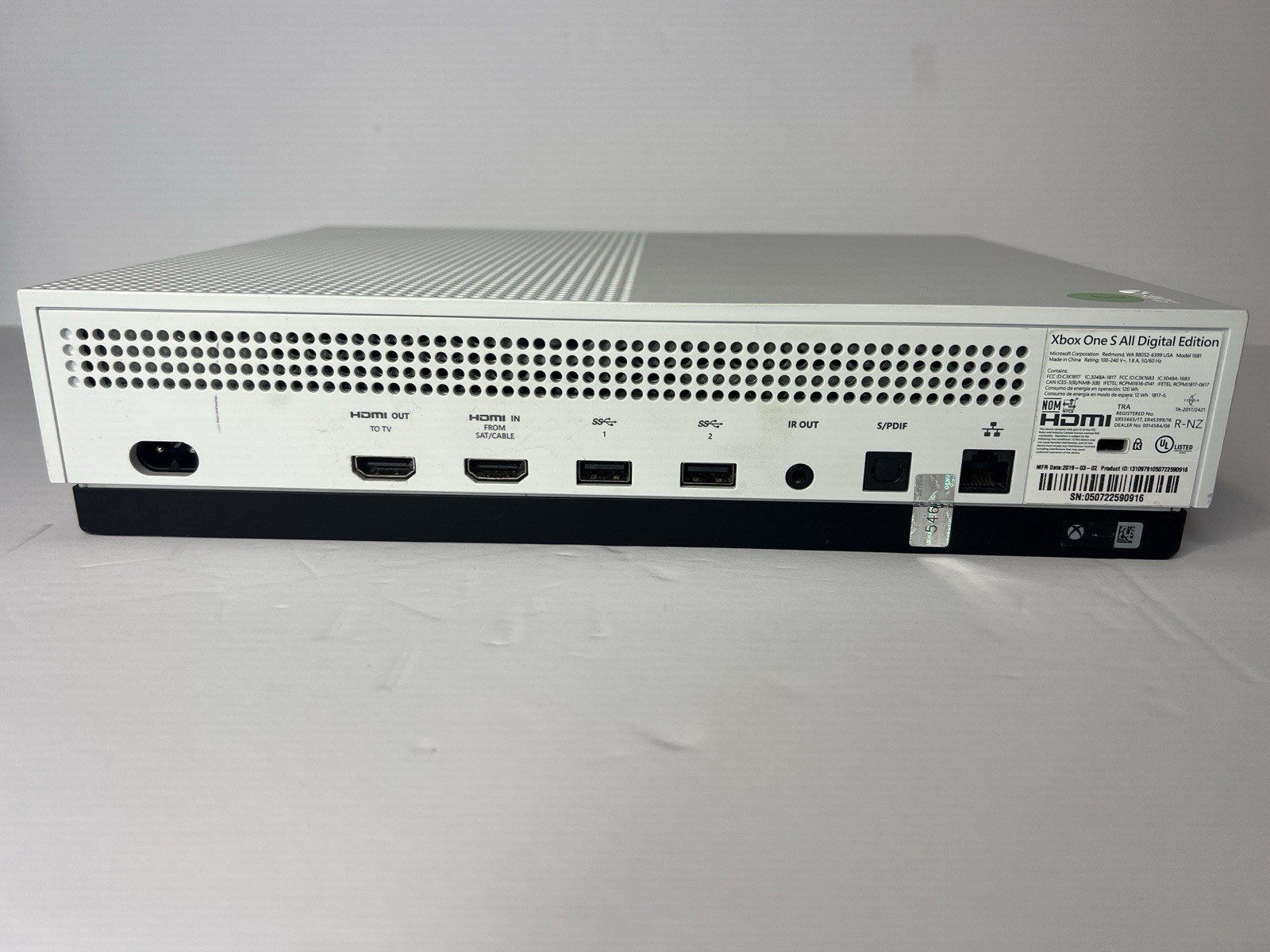 Xbox One S All‑Digital 1TB Console (White) Only Console