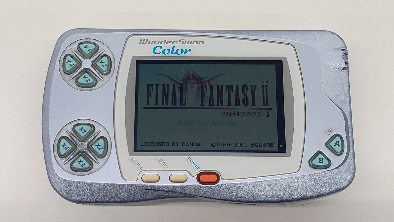 BANDAI WonderSwan Color SWJ-777C2B Crystal Silver Japan Tested Console Used