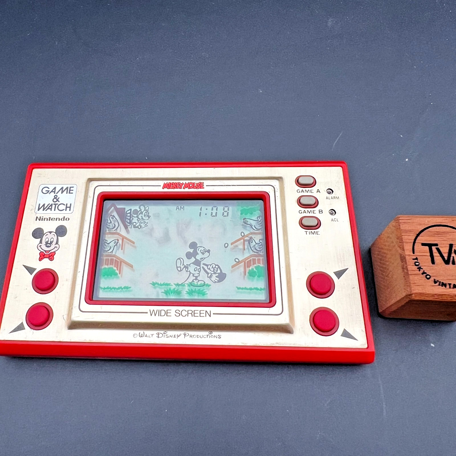 Vintage 1981 Nintendo Game & Watch Mickey Mouse MC-25 Wide Screen Tested Working