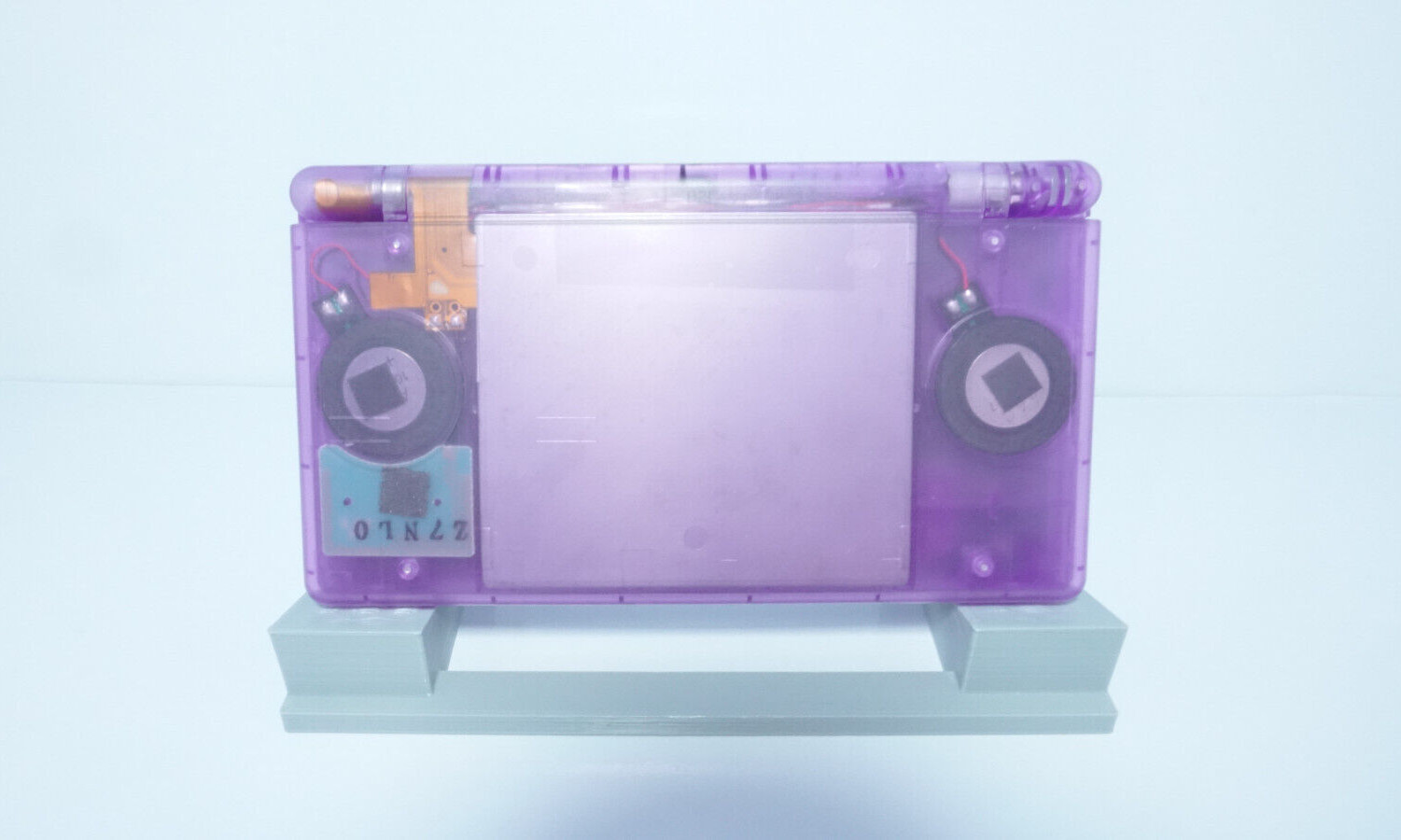 Nintendo DS Lite Transparent Clear Atomic Purple Handheld System with Charger