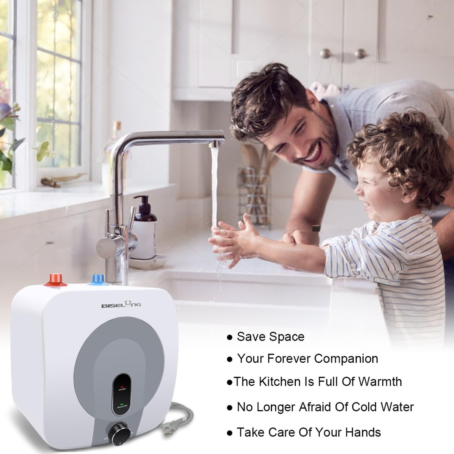 110V-120V 1440-1500W Small Under Sink Tank 2.5 Gallon Water Heater … Fast Ship