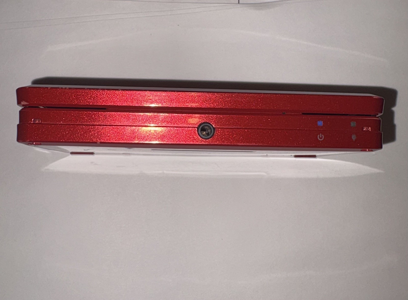 Nintendo 3DS Red Console (ONLY) W/ charger & 32GB SD CARD, No Stylus, Tested.