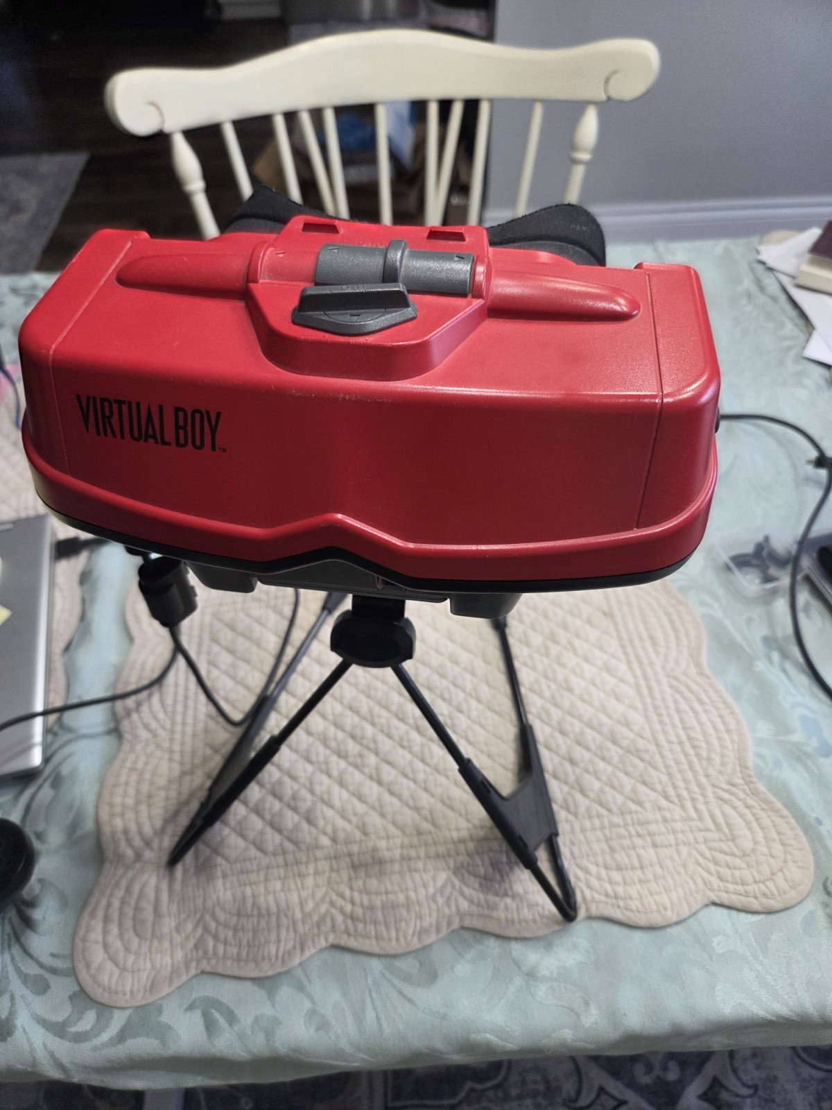 Nintendo Virtual Boy Console Stand Controller Wario Panic Bomber -WORKS READ