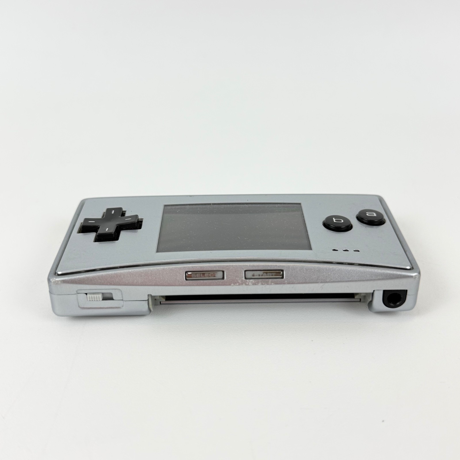 NINTENDO GAME BOY MICRO GREY CONSOLE + CABLE 💎 GREAT – TESTED🎁