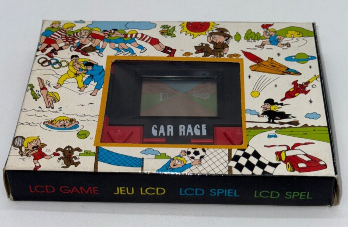 CAR RACE – LCD Game & Watch Portable Console – 1990’s – DEADSTOCK – BOXED