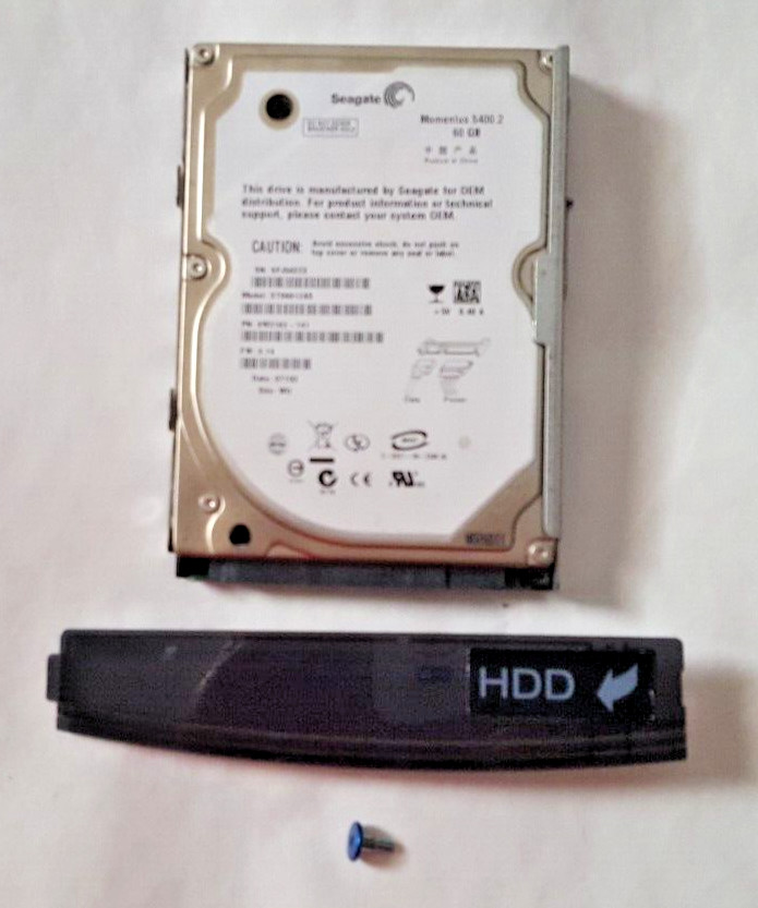 Original Sony PlayStation 3 PS3 Seagate 60GB HD w/ Caddy, Cover & Screw CECHA01