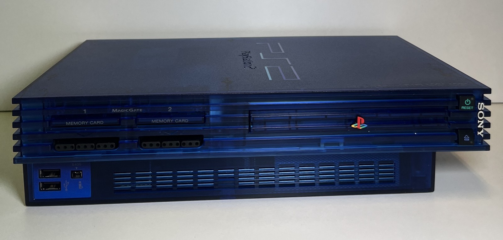 PLAYSTATION 2 LIMITED EDITION OCEAN BLUE SCPH 37000 L JAPAN 2002 CONSOLE