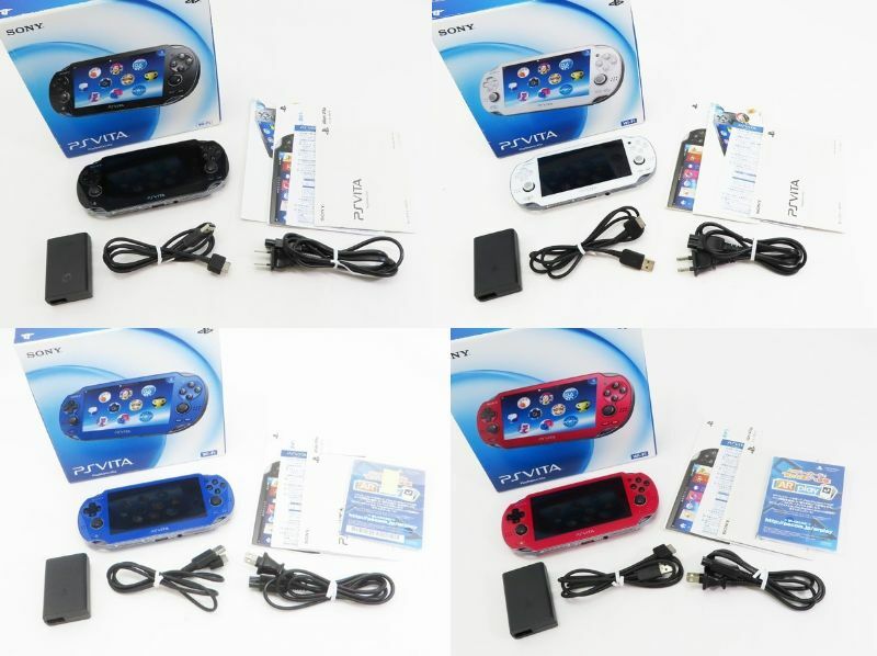 SONY PS Vita PCH-1000 1100 OLED Wi-Fi w/ Box and Charger Various Color Excellent