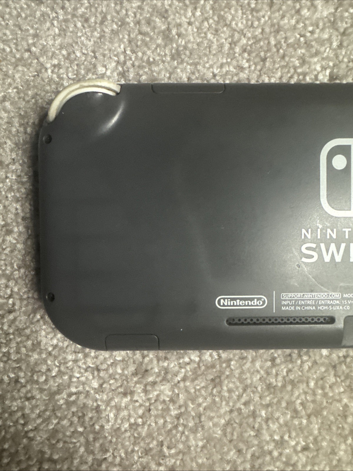 Nintendo Switch Lite Gray/White Handheld Console 32GB 720p Wi-Fi USB-C Tested