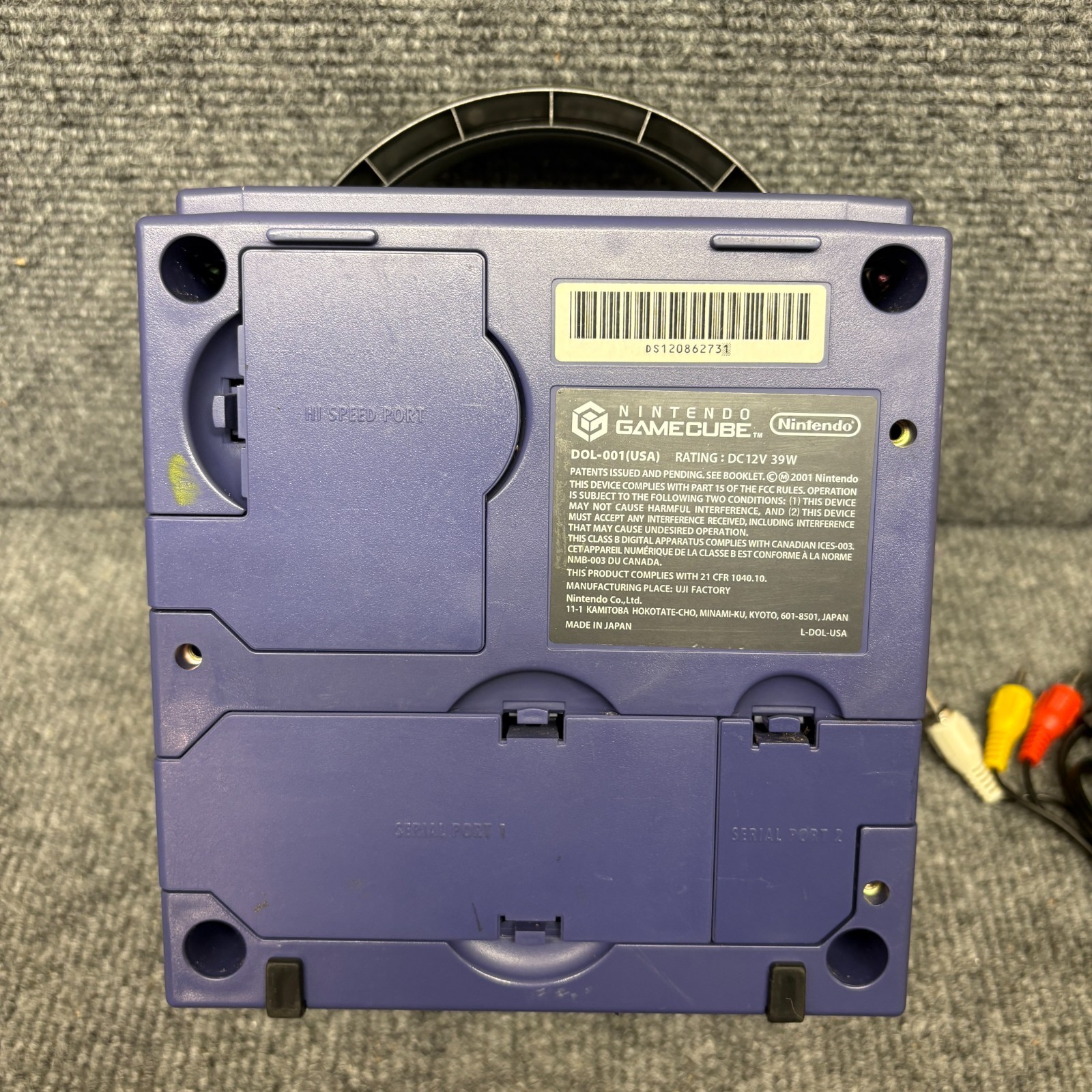 Nintendo GameCube DOL-001 Indigo System Console w/ Controller & Cords Tested