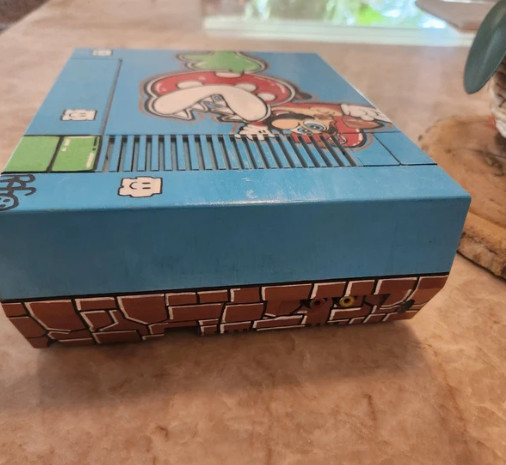 Custom Hand-Painted NES Console – Super Mario Inspired Artwork, Tested & Working