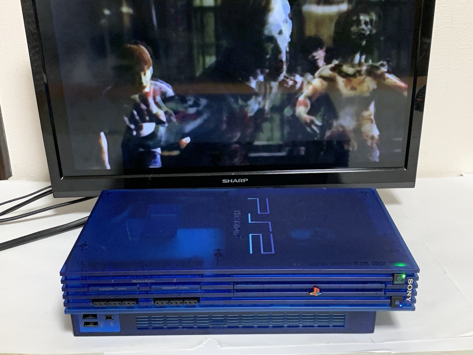 PlayStation PS2 SCPH-37000 Ocean Blue FAT CONSOLE JAPAN Working Excellent Kengo