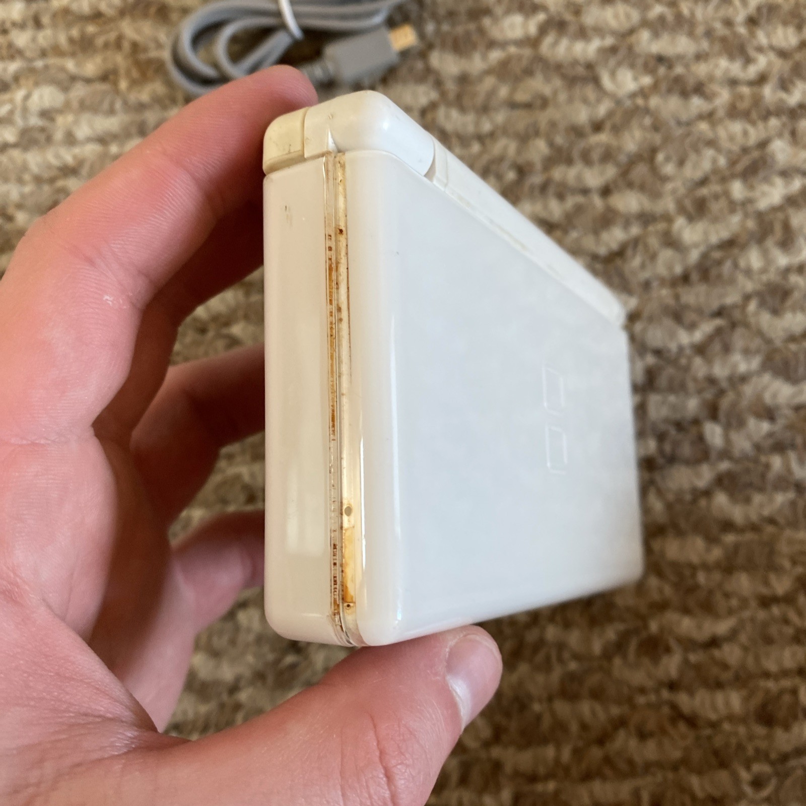 Nintendo DS Lite USG-001 Polar White w/ Charger USA