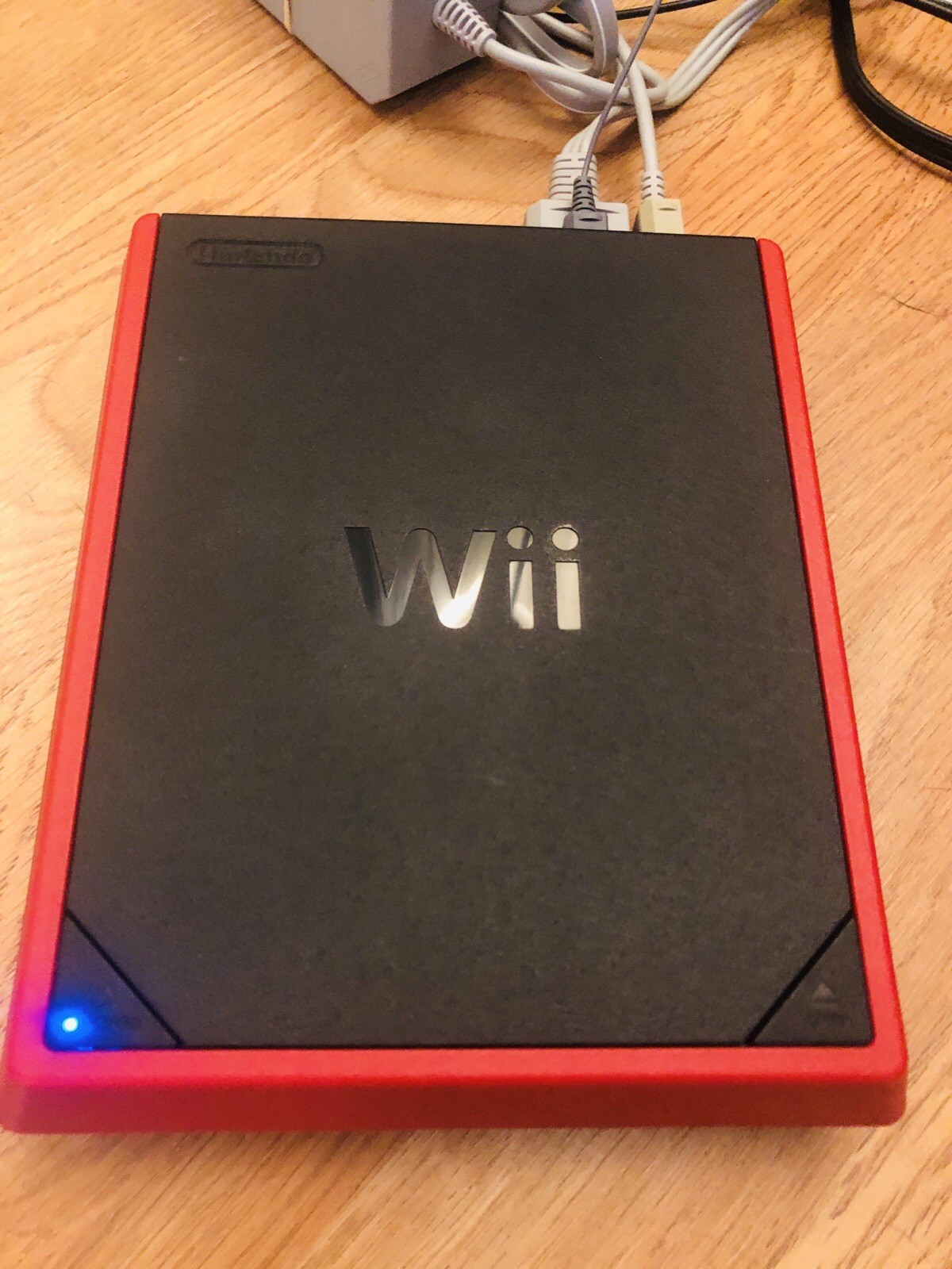 Nintendo Wii RVL-201 Mini Red + 3 Games Cords & Controller Tested Working Read