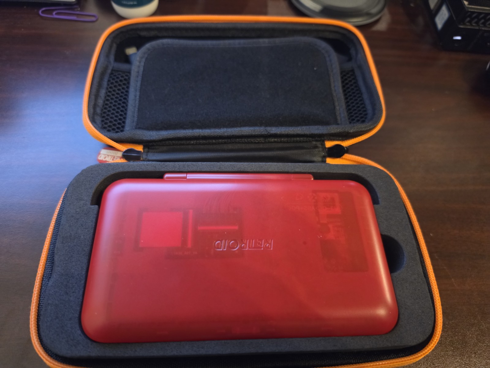 Retroid Pocket Flip 1 Gaming Handheld, Watermelon color