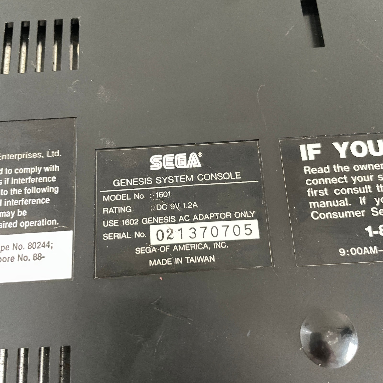 Sega Genesis Model 1 MK-1601 Console System Bundle Tested